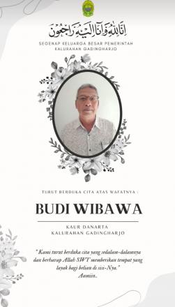 Selamat jalan pak Budi Wibawa Kaur Danarta Gadingharjo