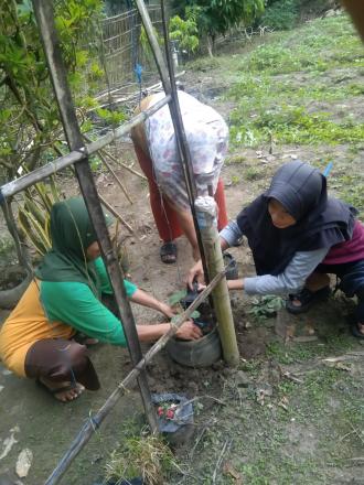 Penanaman labu madu oleh KWT Mekar Sari Daleman